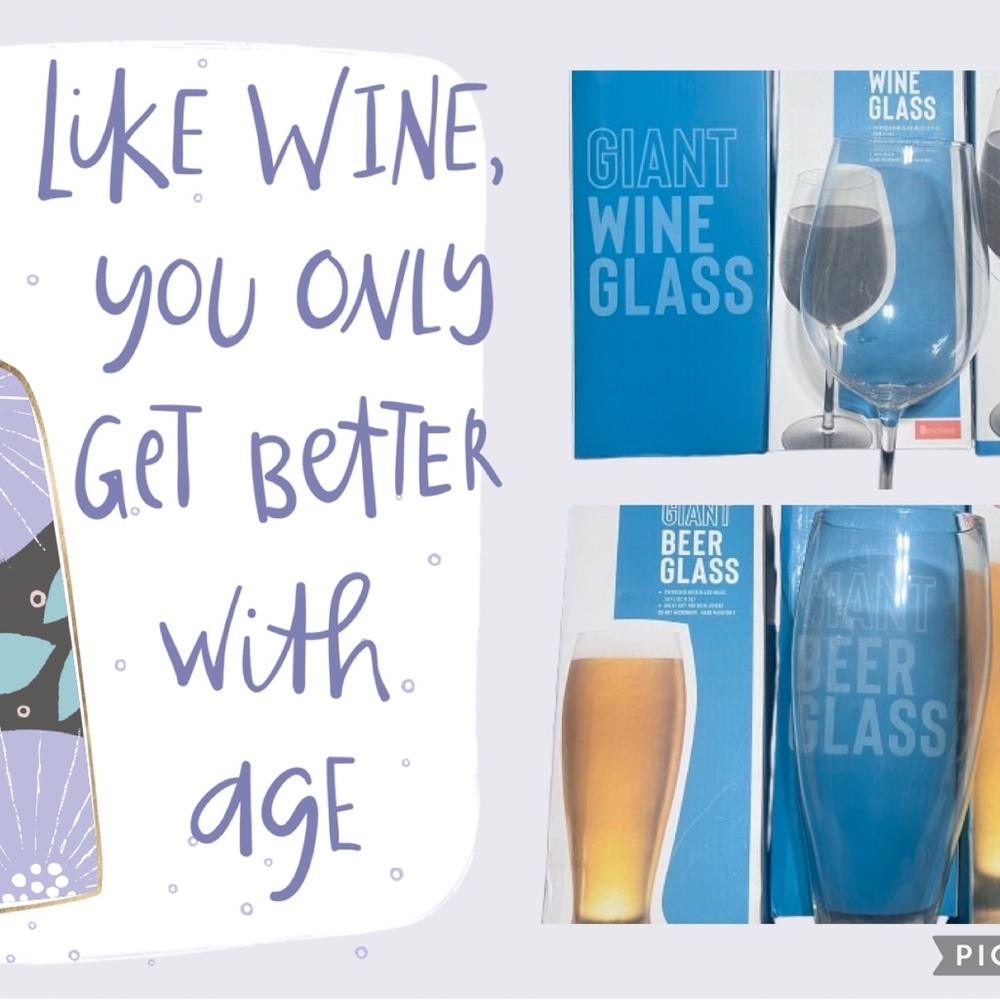 Giant Wine and Beer Glass Set